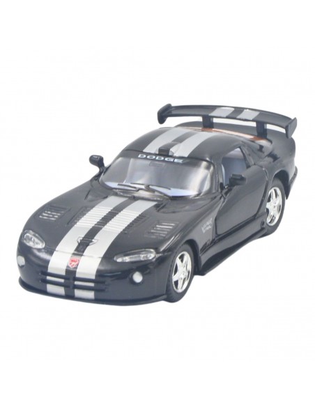 Dodge viper GTS negro con rayas grises - Escala 1:36- Artículos de colección