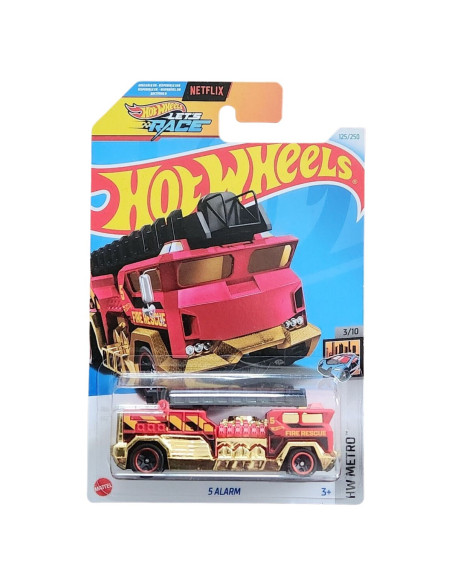 Fire rescue 5 alarm HW Metro rojo  -  hot wheels 1:64- Carros de colección