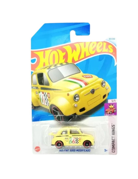 Fiat 500 D modificado amarillo hot wheels 1:64- Carros de colección