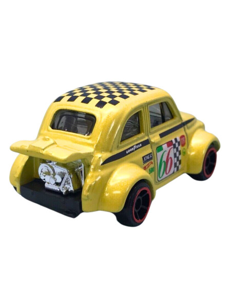 Fiat 500 D modificado amarillo hot wheels 1:64- Carros de colección