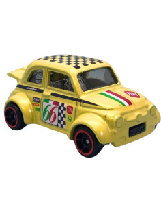 Fiat 500 D modificado amarillo hot wheels 1:64- Carros de colección
