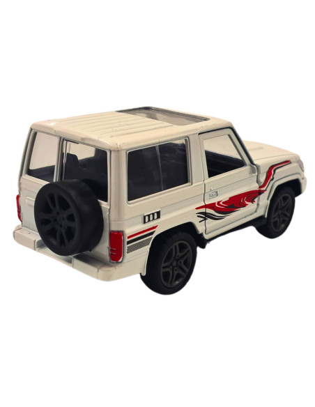 Toyota Land Cruiser Lc 71 Macho blanco - Escala 1:38- Sin gasolina