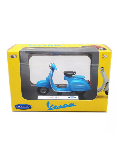 Vespa 150 cc azul -Motos a escala 1:18