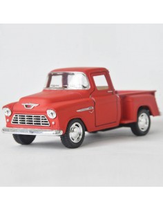 Chevy stepside pick up 1955 Rojo mate Escala 1:32 - Artículos de colección