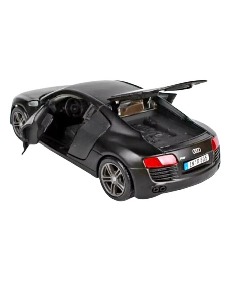 Audi R8 negro mate - Escala 1:24 - Carros de colección