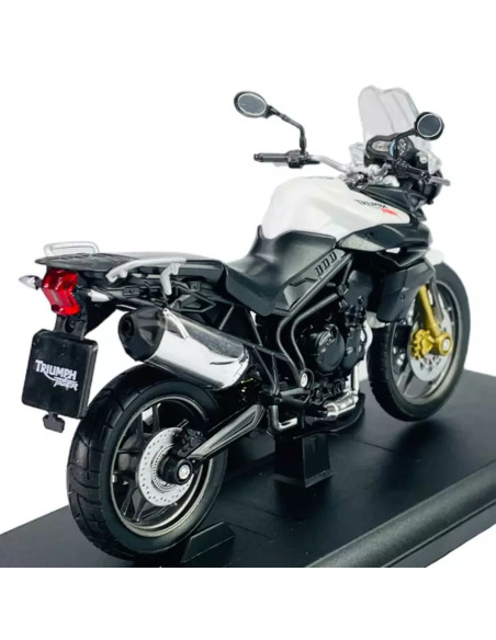 Triumph Tiger 800 blanca - Escala 1:18- Artículos de colección Triumph Tiger 800 blanca - Escala 1:18- Artículos de colección