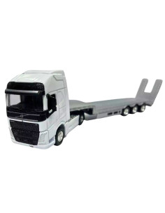 Cama baja Volvo FH blanco - Escala 1:64  - Carros de colección