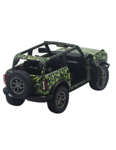 Ford Bronco camuflado descapatodo verde Escala 1:34- Carros de colección