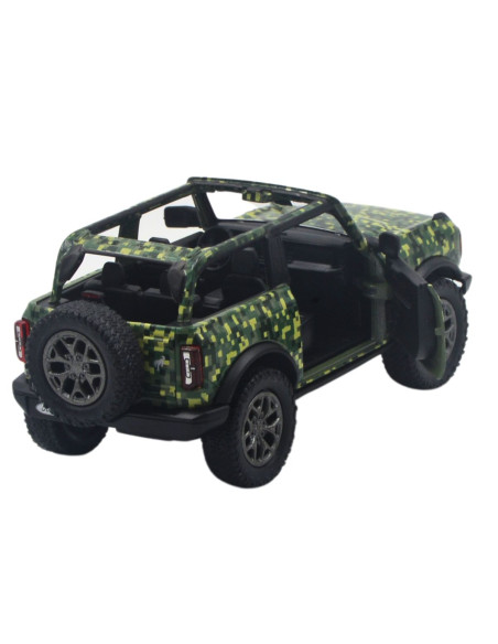 Ford Bronco camuflado descapatodo verde Escala 1:34- Carros de colección Ford Bronco camuflado descapatodo verde Escala 1:34- Carros de colección