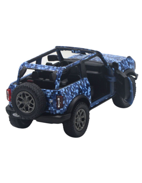 Ford Bronco camuflado descapatodo azul Escala 1:34- Carros de colección Ford Bronco camuflado descapatodo azul Escala 1:34- Carros de colección