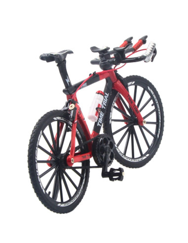 Bicicleta contrarreloj rojo con negro -  Escala 1:12 - Sin caja
