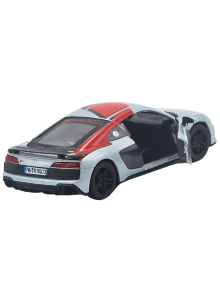 Audi R8 coupe 2020 gris con negro - Escala 1:36 Carros de colección