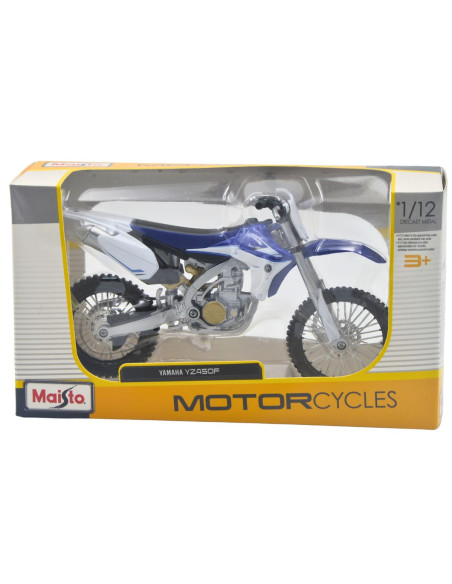 Yamaha YZ450F azul con blanco - Motos a escala 1:12 Yamaha YZ450F azul con blanco - Motos a escala 1:12