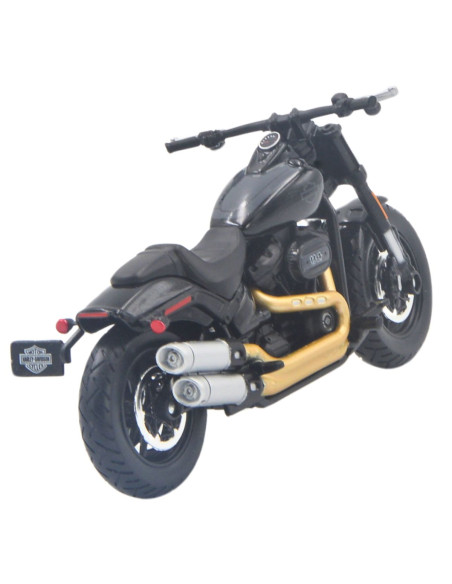 Harley Davidson Fat Bob 2022 negro - Escala 1:18 Artículos de colección