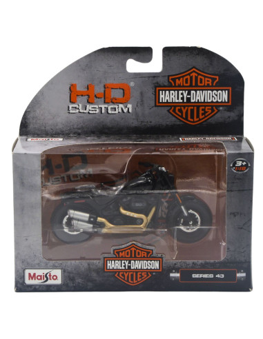 Harley Davidson Fat Bob 2022 negro - Escala 1:18 Artículos de colección