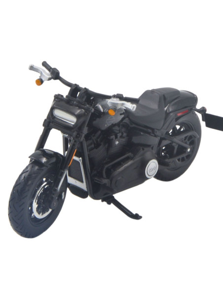 Harley Davidson Fat Bob 2022 negro - Escala 1:18 Artículos de colección