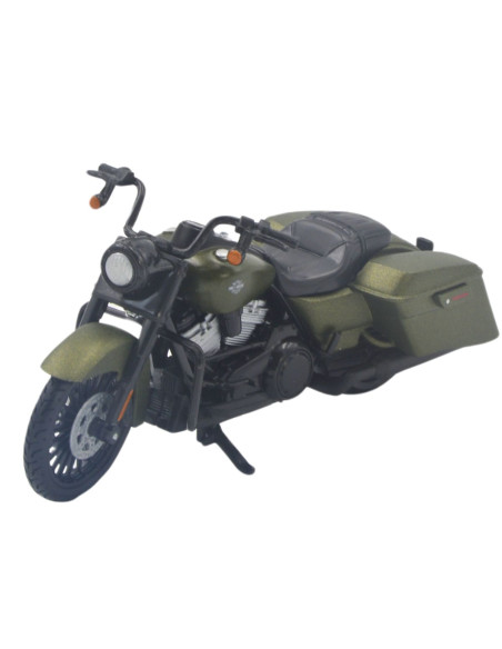 Harley Davidson Road King Special verde- Escala 1:18 Artículos de colección