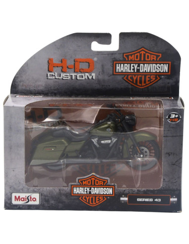 Harley Davidson Road King Special verde- Escala 1:18 Artículos de colección