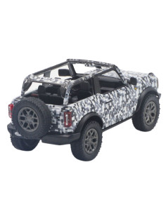 Ford Bronco camuflado descapatodo blanco con gris Escala 1:34- Carros de colección 2