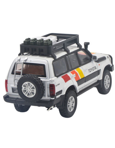 Toyota Burbuja LC80 blanca - Escala: 1:24 - Carros de colección