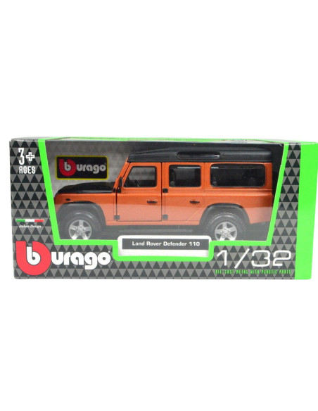 Land rover defender 110 naranja 5 puertas Burago - Escala 1:32- Carros de colección Land rover defender 110 naranja 5 puertas Burago - Escala 1:32- Carros de colección