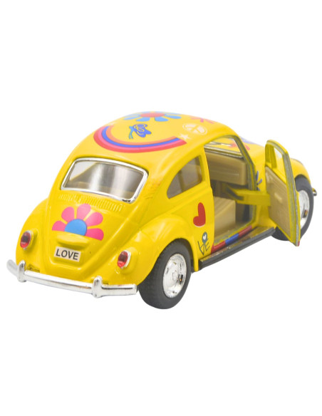 Volkswagen Classical Bettle amarillo hippie -  Escala 1:32 - Artículos de colección