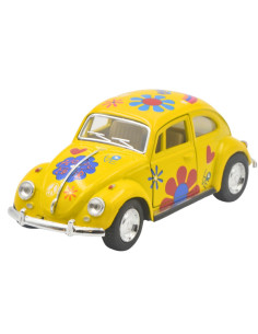Volkswagen Classical Bettle amarillo hippie -  Escala 1:32 - Artículos de colección