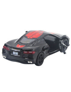 Corvette 2021 negro con rojo - Escala 1:36 2