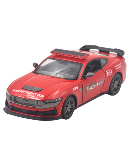 Ford Mustang Dark Horse 2024 firefighter- Escala 1:38- Artículos de colección