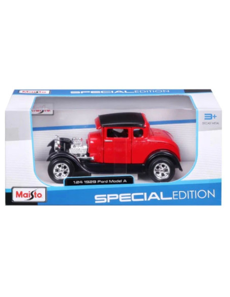 Ford Model A 1929 rojo - Escala 1:24- Carros de colección