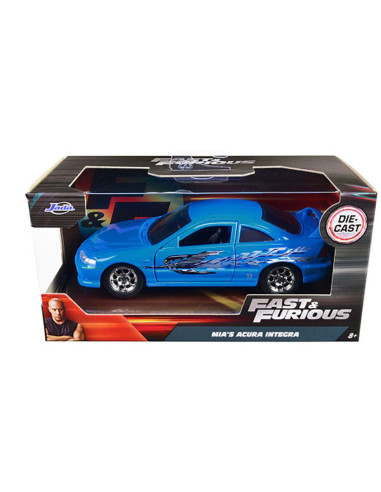Mia´s Acura integra azul Rapido y furioso  jada - Escala 1:32- Rapido y furioso - Carros de colección