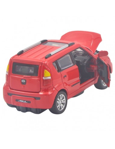 kia soul rojo - Escala 1:32- Usado -Artículos de colección