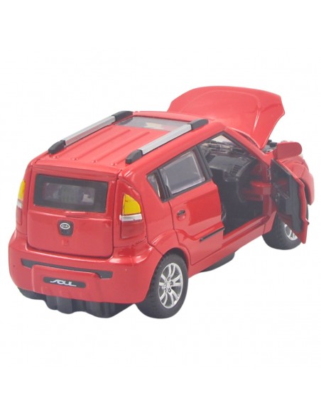 kia soul rojo - Escala 1:32- Usado -Artículos de colección