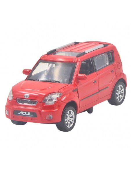 kia soul rojo - Escala 1:32- Usado -Artículos de colección