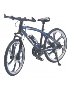 Bicicleta todo terreno negro con azul a escala -  Escala 1:12 - Sin caja