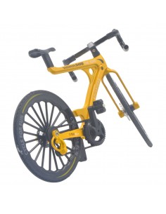Bicicleta de ruta amarilla a escala -  Escala 1:12 - Sin caja 2