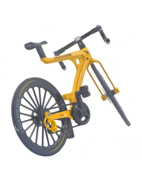 Bicicleta de ruta amarilla a escala -  Escala 1:12 - Sin caja