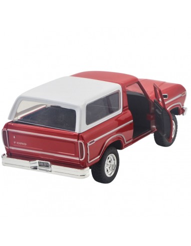 Ford Bronco 1978 rojo blanco -  Escala 1:24