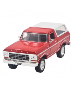 Ford Bronco 1978 rojo blanco -  Escala 1:24