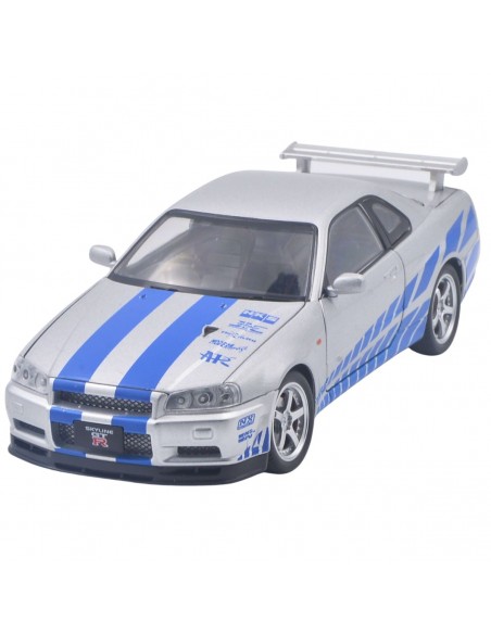 Nissan Skyline GT-R BNR34 gris - Escala 1:24 - Artículos de colección
