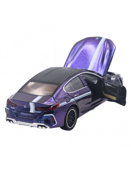 BMW M8 Gran Coupé azul con morado  - Escala 1:24 - Artículos de colección