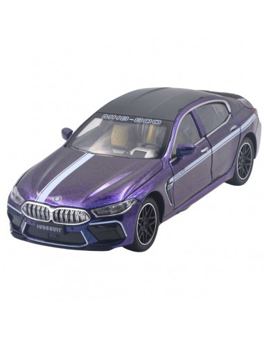 BMW M8 Gran Coupé azul con morado  - Escala 1:24 - Artículos de colección