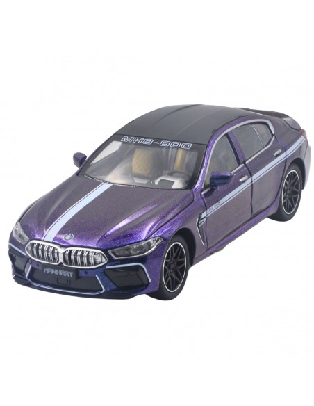 BMW M8 Gran Coupé azul con morado  - Escala 1:24 - Artículos de colección