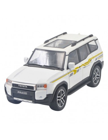 Toyota new prado blanco - Escala: 1:24- Carros de colección