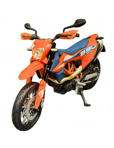 KTM 690 SMC R 2023 naranja con azul  - Motos a escala 1:12  - Motos a escala 1:12