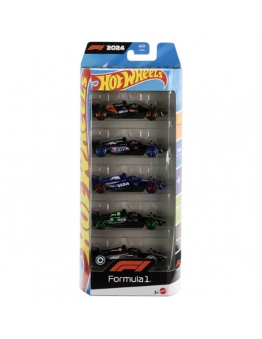 Paquete De 5 Coches Hot Wheels Formula 1  - Escala 1:64