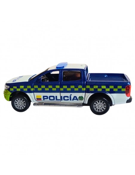 Ford ranger policia blanca con azul  Escala 1:43- Carros de colección
