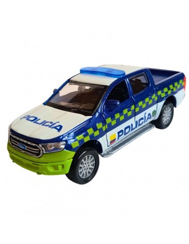 Ford ranger policia blanca con azul  Escala 1:43- Carros de colección