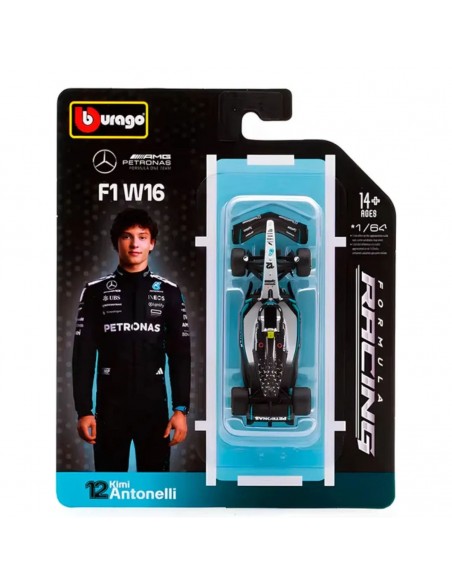 Mercedes AMG Petronas F1 Team W16 n12 Kimi Antonelli Bburago Escala1:64