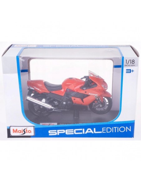 kawasaki Ninja ZX14R roja -Motos a escala 1:18